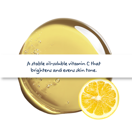 Vitamin C OS cosmetic ingredient, lipid soluble vitamin C liquid used in serums, creams, and lotions for brightening and skin tone improvement