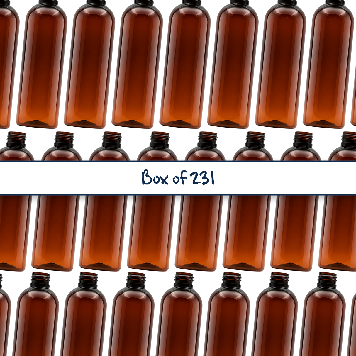 200ml PET Boston Tall Bottle (24mm neck) - No Closure - Amber