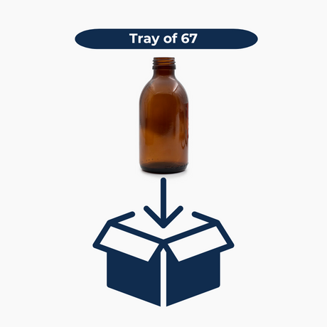 200 ml Glass Amber Bottle (28 mm Neck) - No Closure