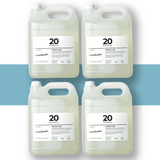 Pack of four 5 L jerry cans of Brightpack Tea Tree & Lemon Verbena handwash.