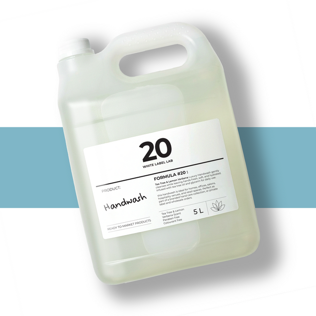 5 L jerry can of Brightpack Tea Tree & Lemon Verbena handwash.