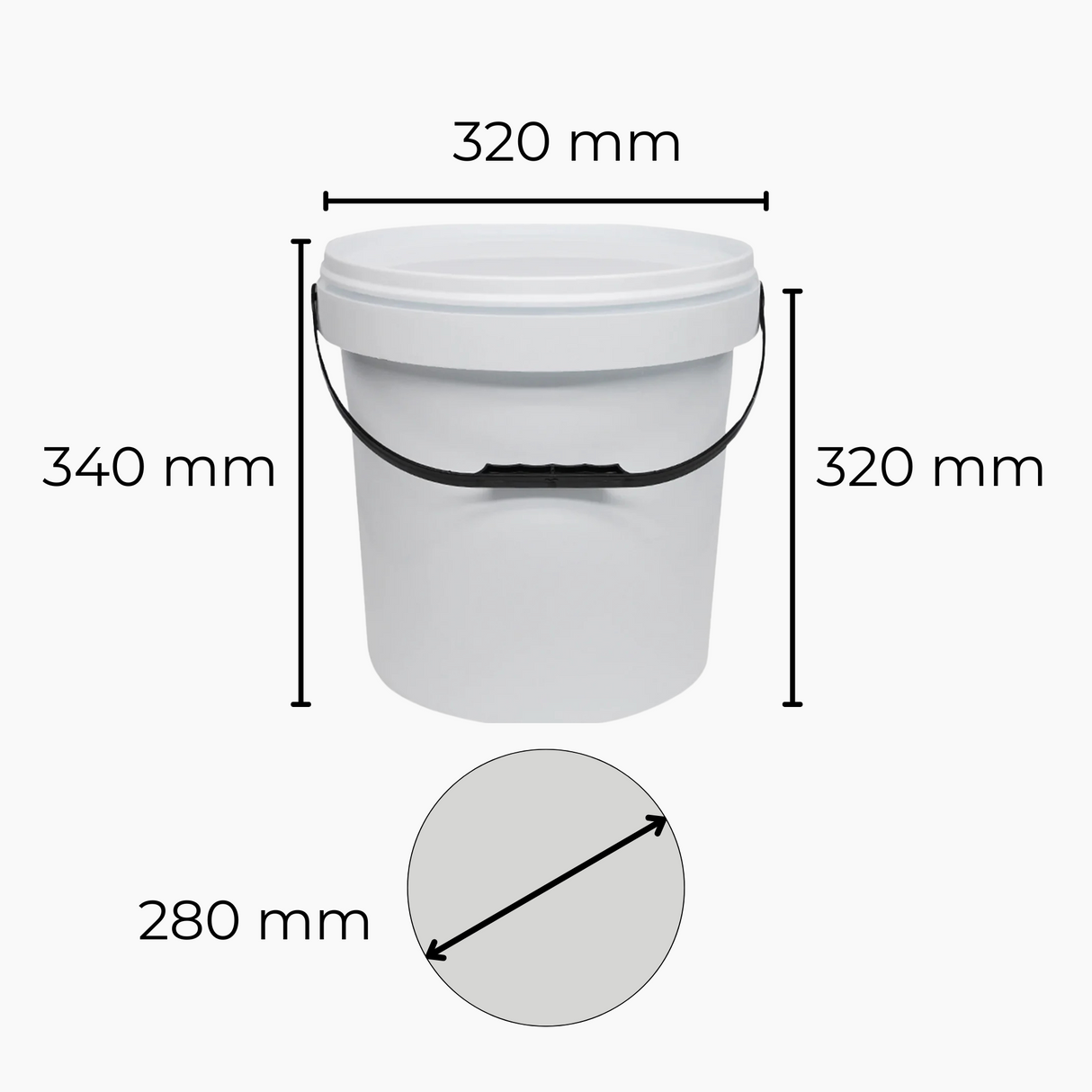 Buckets - With Closure - Black