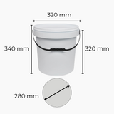 Buckets - With Closure - Black