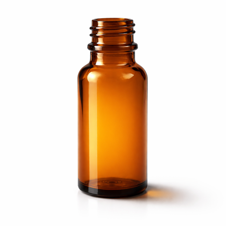 Amber 20ml glass dropper bottle, empty cosmetic packaging for serums, oils and skincare formulations