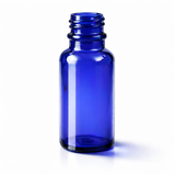 Blue 20ml glass dropper bottle, empty cosmetic packaging for serums, oils and skincare formulations
