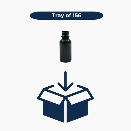 20ml Glass Dropper Bottle (18mm neck) - No Closure - Black