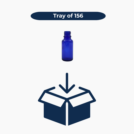 20ml Glass Dropper Bottle (18mm neck) - No Closure - Blue