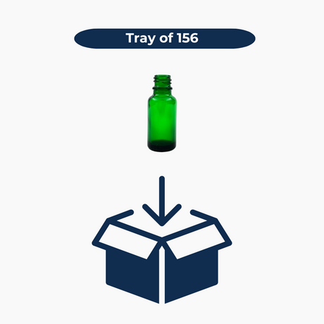 20ml Glass Dropper Bottle (18mm neck) - No Closure - Green