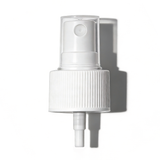White 20 mm mist spray closure for cosmetic bottles, suitable for facial mists, perfumes, toners and liquid personal care packaging