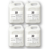 Pack of four 5 L jerry cans of Brightpack roll-on deodorant base for private-label production.