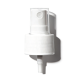 White 24 mm mist spray closure for cosmetic bottles, suitable for facial mists, perfumes, toners and liquid personal care packaging