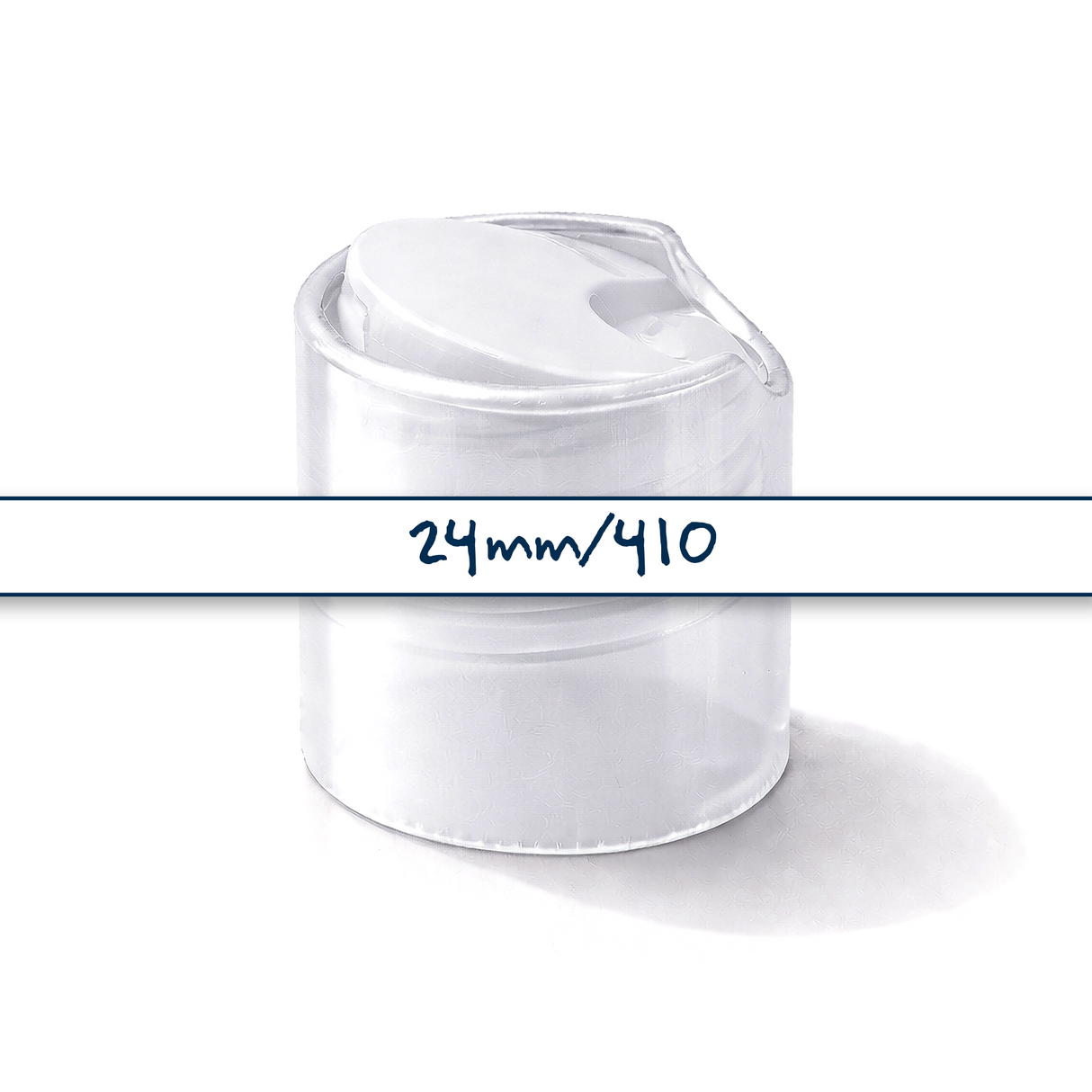 Natural 24mm disc top cap for plastic bottles, ideal for cosmetics, haircare and personal care packaging