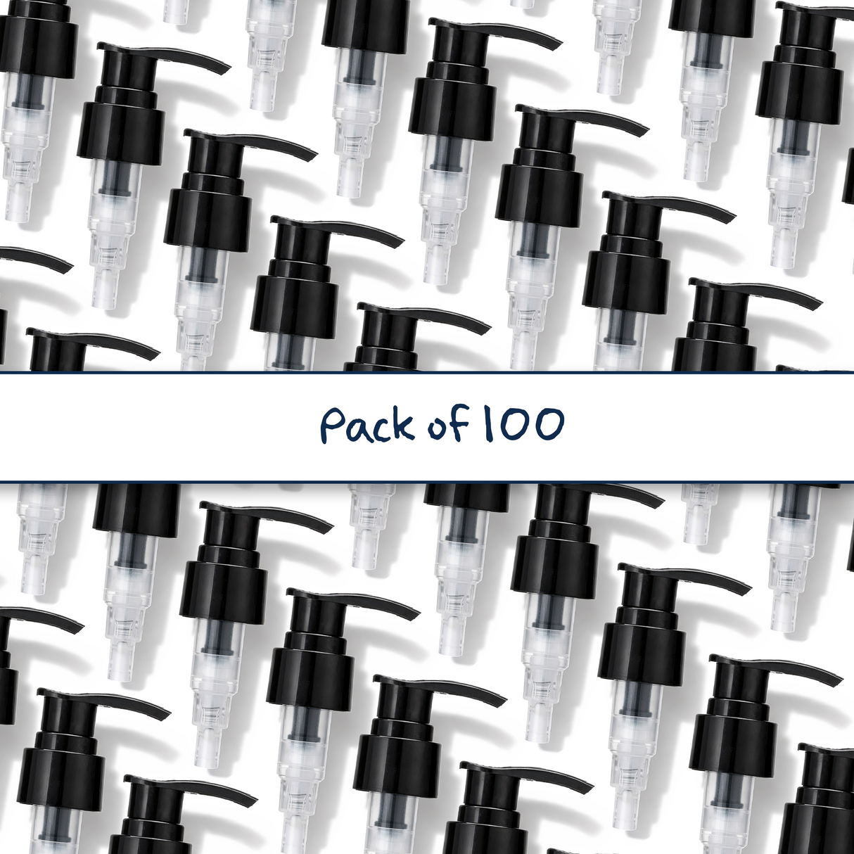 24 mm black lotion and soap pumps for cosmetic bottles, ideal for handwash, lotions and liquid personal care products