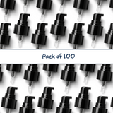 24mm black serum pumps for cosmetic bottles, ideal for dispensing skincare serums, treatments and liquid beauty products