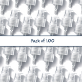 24mm black serum pumps for cosmetic bottles, ideal for dispensing skincare serums, treatments and liquid beauty products