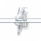 24mm Natural serum pump for cosmetic bottles, ideal for dispensing skincare serums, treatments and liquid beauty products