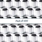 Collection of Silver collar 24mm disc top cap for plastic bottles, ideal for cosmetics, haircare and personal care packaging