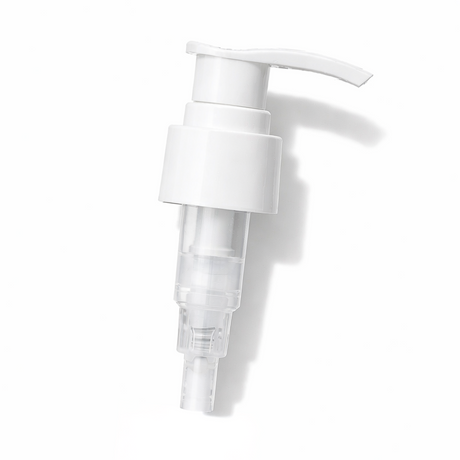24 mm white lotion and soap pumps for cosmetic bottles, ideal for handwash, lotions and liquid personal care products