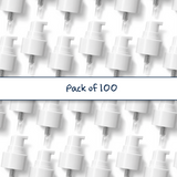 24mm white serum pump for cosmetic bottles, ideal for dispensing skincare serums, treatments and liquid beauty products