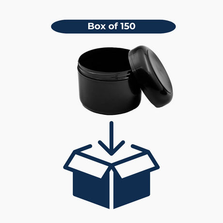 250 g Euro Jar with Lid - Black