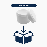 250 g Euro Jar with Lid - White