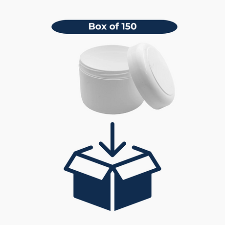 250 g Euro Jar with Lid - White