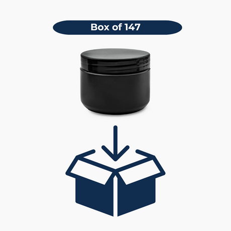 250 g HDPE Jar (85 mm neck) - With Closure - Black