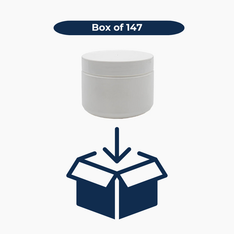250 g HDPE Jar (85 mm neck) - With Closure - White