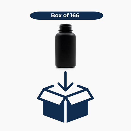 250 ml HDPE Tablet Container (38 mm neck) - No Closure- Black