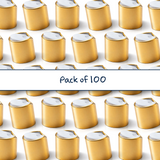 Collection of Gold collar 28 mm disc top cap for plastic bottles, ideal for cosmetics, haircare and personal care packaging