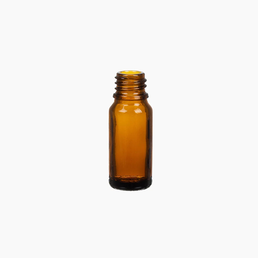 10ml Glass Dropper Bottle (18mm neck) - No Closure - Amber