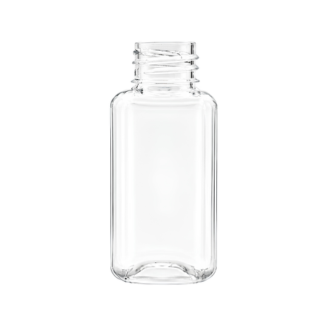 The 30ml Round Clear PET Nellie Bottle is a compact and stylish packaging option, perfect for serums, oils, and other small liquid products.