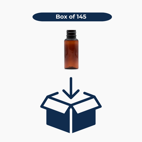 30 ml PET Boston Bottle (20 mm neck) - No Closure - Amber
