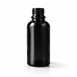 Black 30ml glass dropper bottle, empty cosmetic packaging for serums, oils and skincare formulations