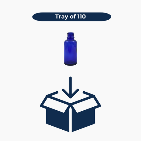 30ml Glass Dropper Bottle (18mm neck) - No Closure - Blue