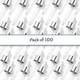 Silver & White glass pipette droppers for cosmetic bottles, ideal for precise dispensing of serums, oils and skincare liquids ideal for 30ml bottles