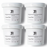 White Label Lab #31 Cream Base pack of four 5kg buckets, wholesale bulk cream base for cosmetic and skincare manufacturing