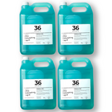 Pack of four 5 L jerry cans of Brightpack dishwashing liquid for commercial and household use.