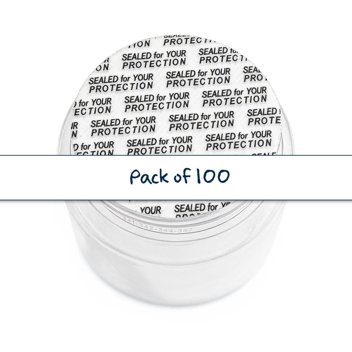 50.6mm Pressure-Sensitive Seal designed for 53mm neck 150ml PET jars. Provides a secure, reliable seal with easy pressure-sensitive application.