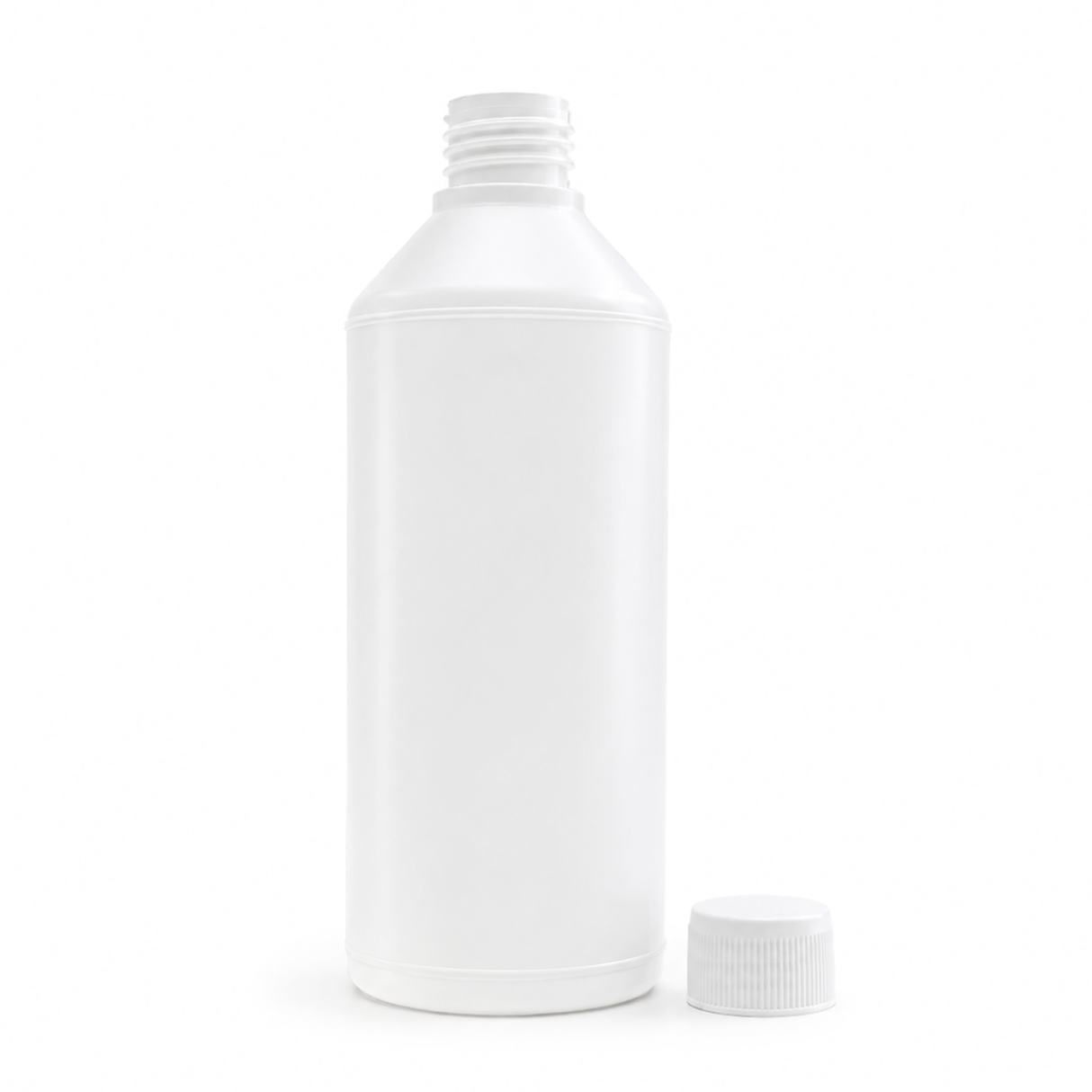 white HDPE bottle is ideal for the packaging and storage of chemical products like cleaning agents
