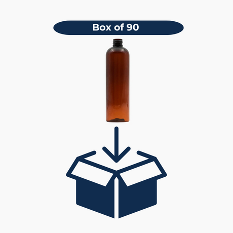 500 ml PET Boston Tall Bottle (24 mm neck) - No Closure - Amber