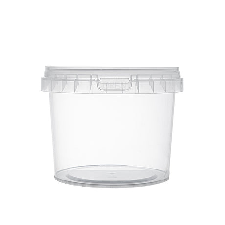 Clear plastic bucket with lid – 500ml size