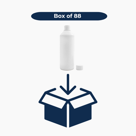 500 ml HDPE Bottle (28 mm neck) - With Closure - White