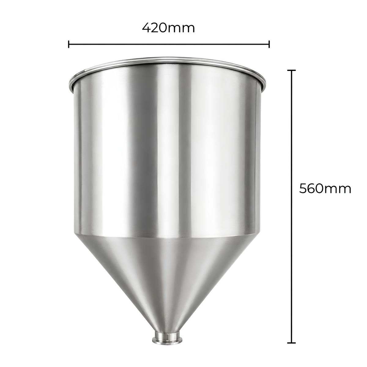 50L Hopper (Stainless Steel)