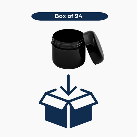 50 g Euro Jar with Lid - Black