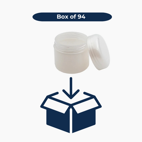 50 g Euro Jar with Lid - Pearl White