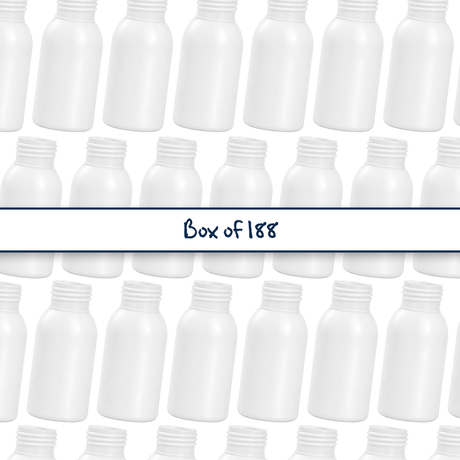 The 50ml White HDPE Boston Tall Bottle with a 24mm neck (24/410), is the perfect packaging solution for your small liquid products.