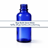 Buy bulk save more, blue 50ml glass dropper bottle, empty cosmetic packaging for serums, oils and skincare formulations