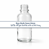 Buy bulk save more, clear 50ml glass dropper bottle, empty cosmetic packaging for serums, oils and skincare formulations