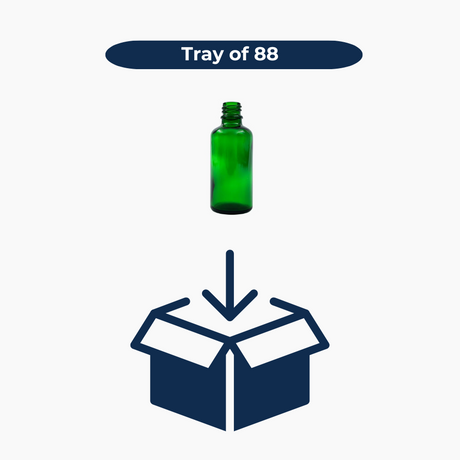 50ml Glass Dropper Bottle (18mm neck) - No Closure - Green